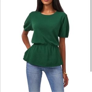 Vince Camuto Knit Peplum Top Size XS